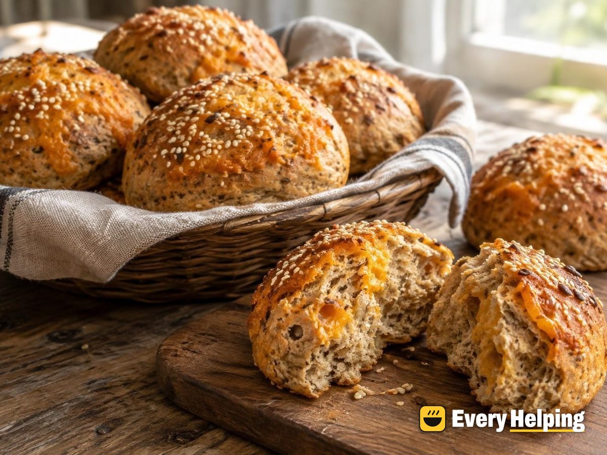 Sharp Cheddar Whole Wheat Burger Buns