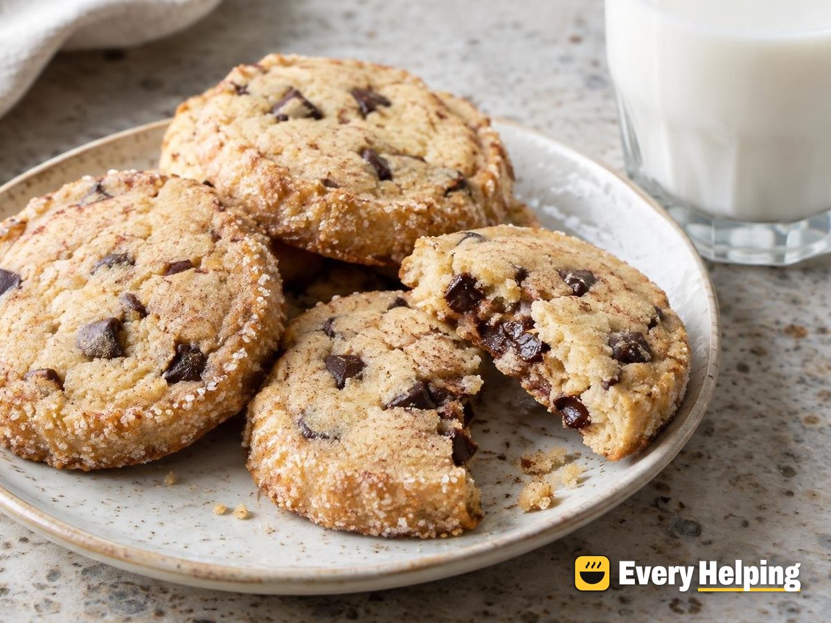 Chai-Spiced Chocolate Chip Shortbread Cookies