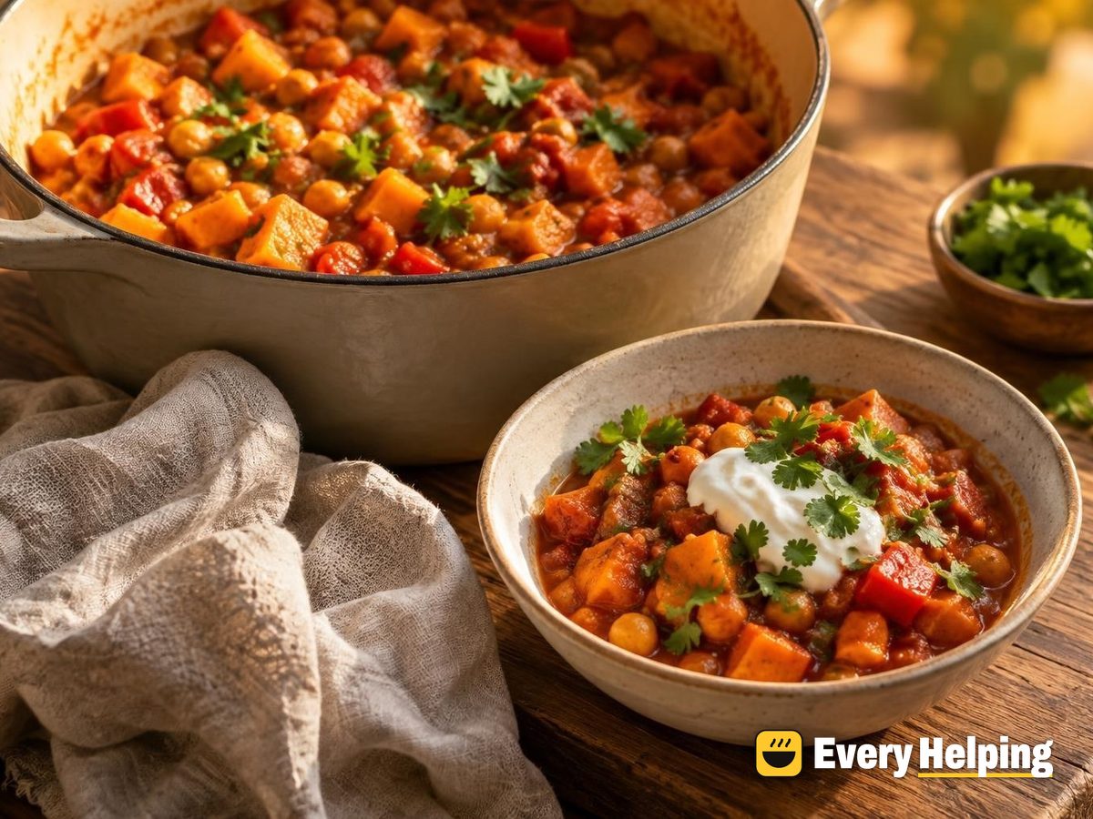 Sweet Potato, Chickpea and Red Pepper Stew