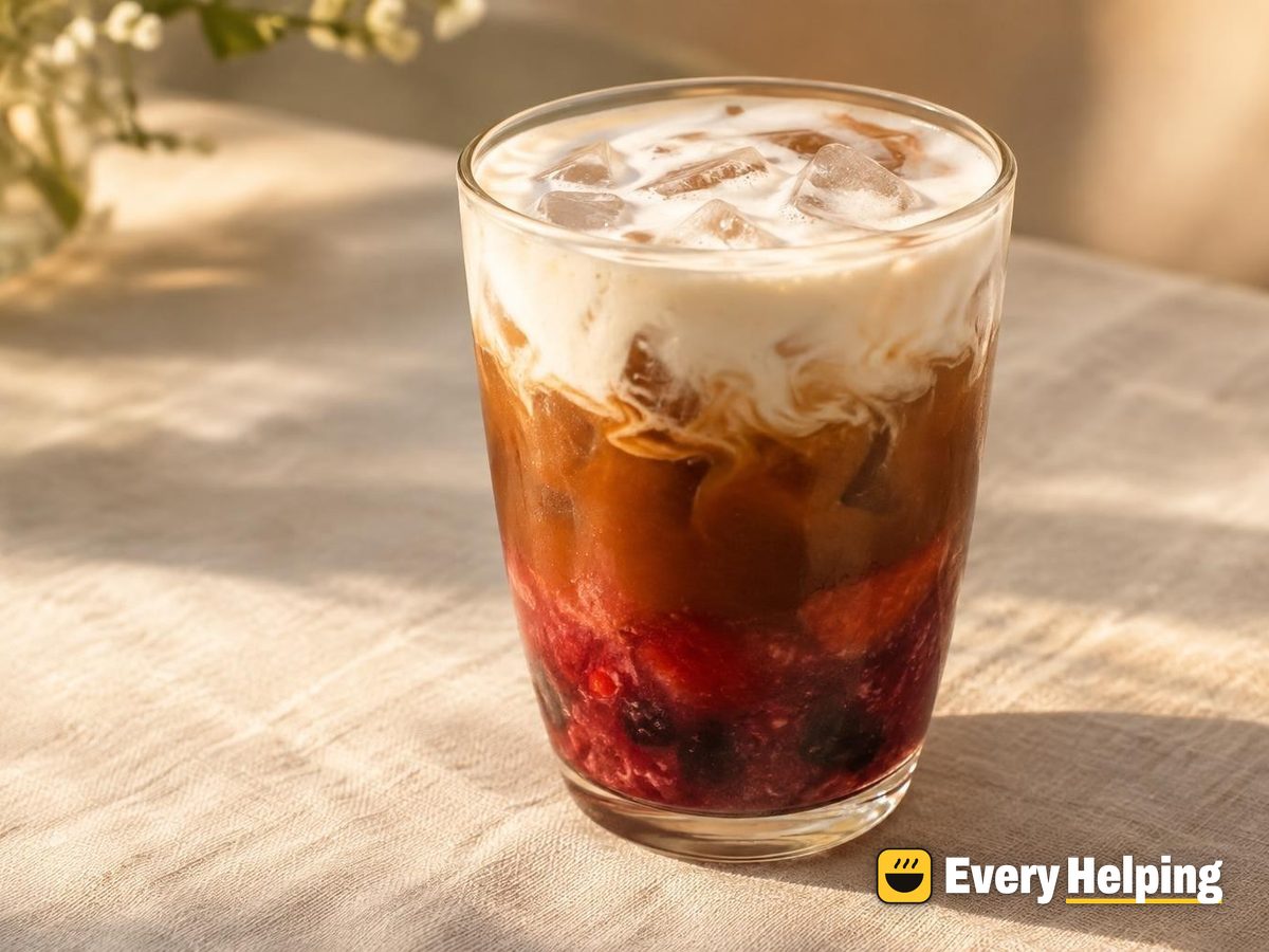 Iced Strawberry-Blackberry Coconut Black Tea