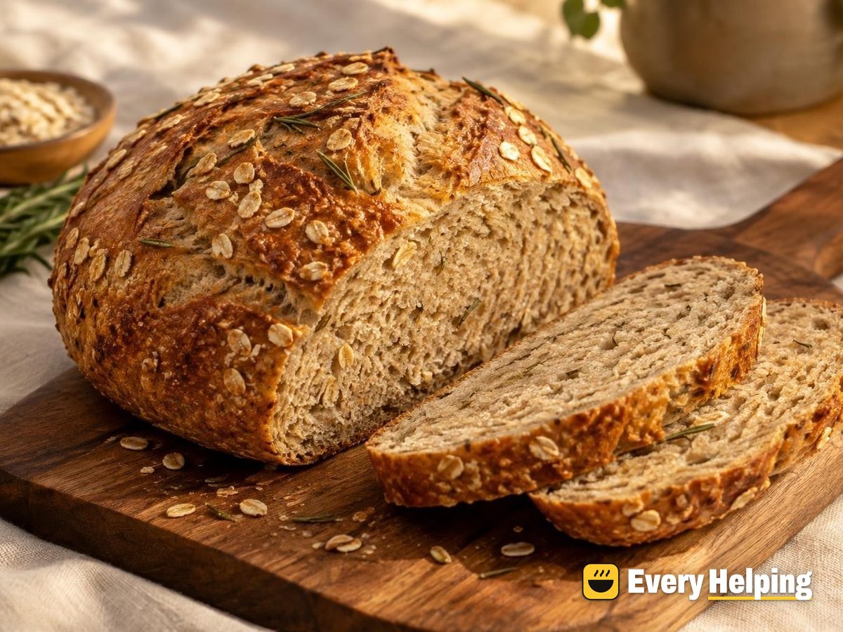 Whole Wheat Rosemary Oat Boule