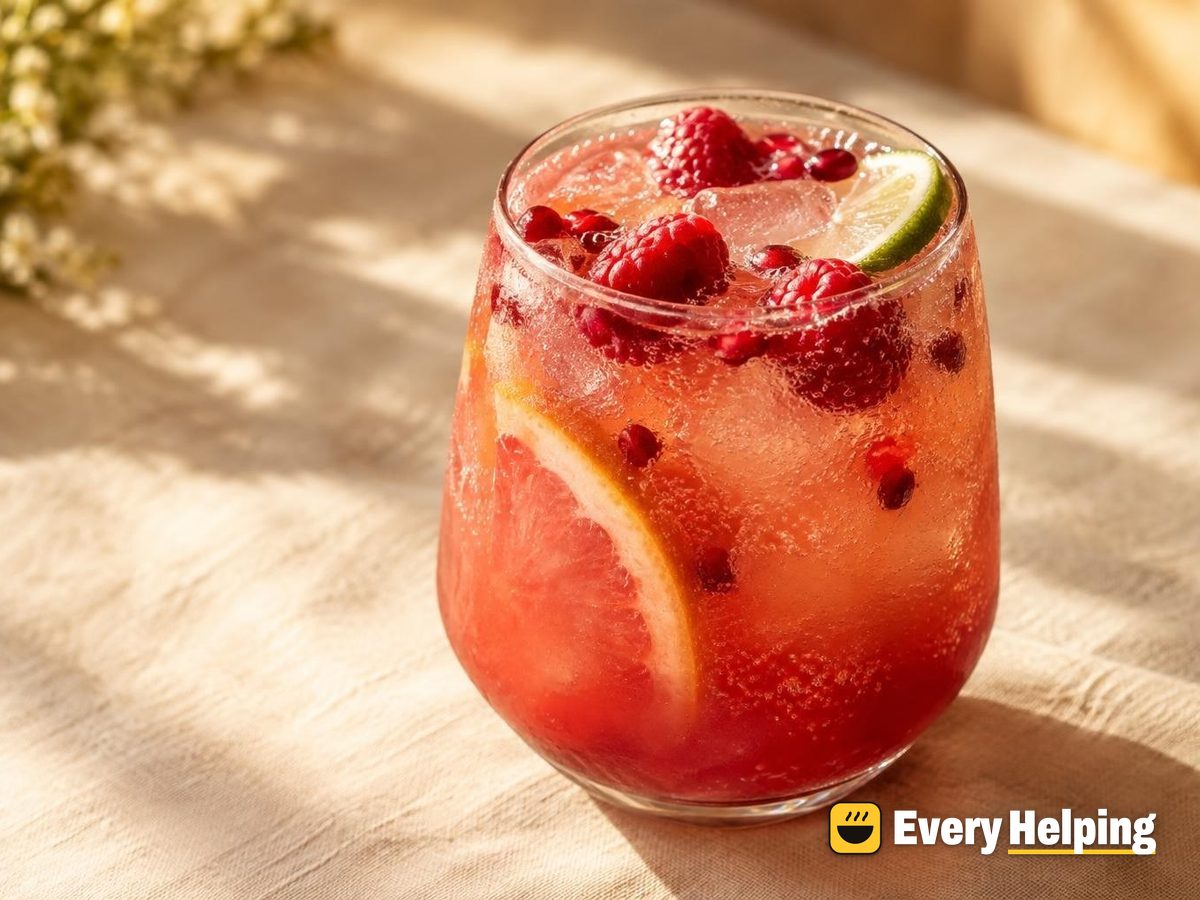 Grapefruit Ginger Lime Spritz with Berries