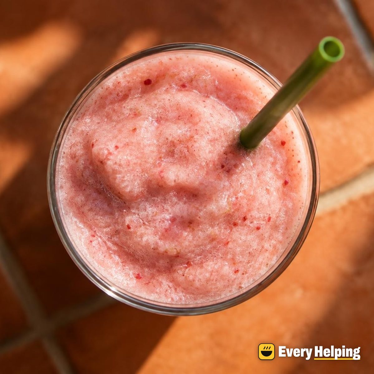 Iced Vanilla Strawberry Green Tea Frappe