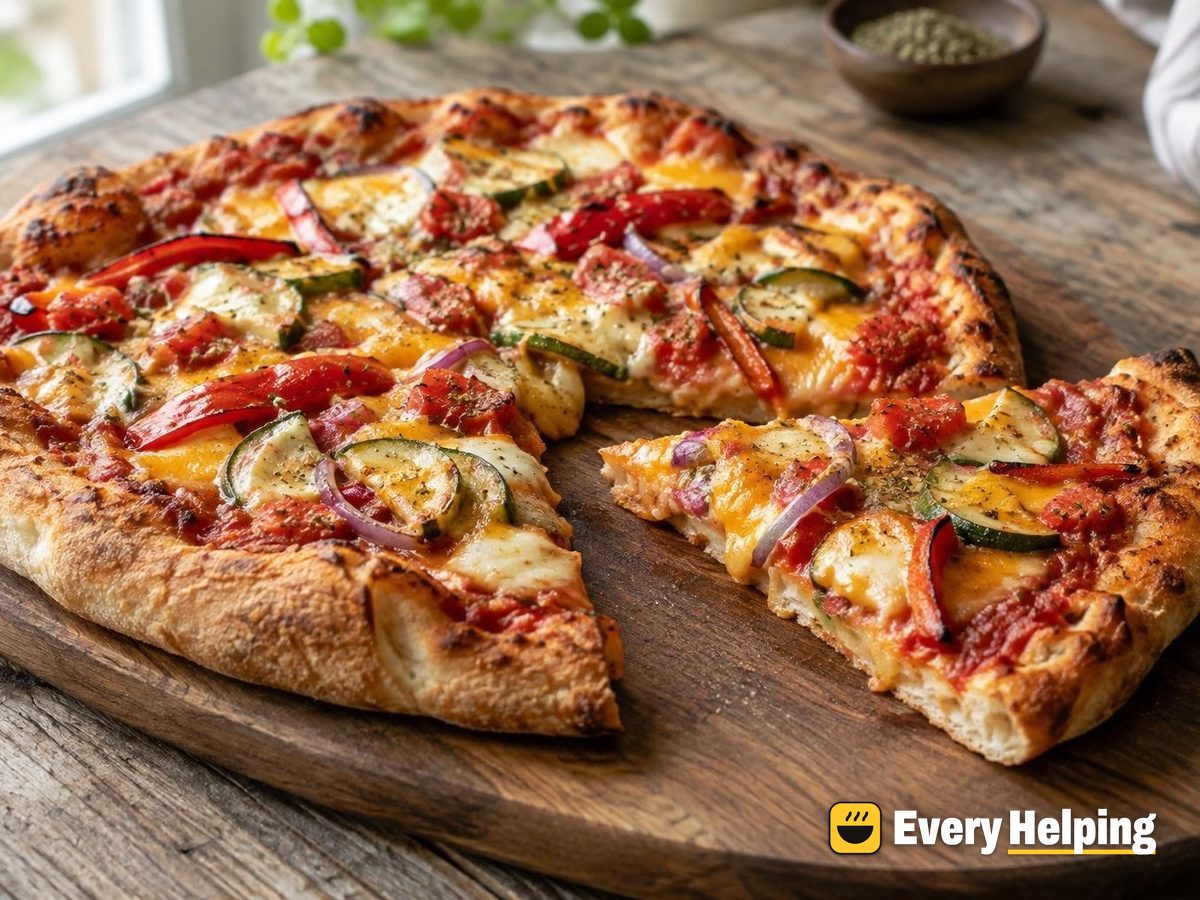 Cold-Fermented NY Pizzas with Roasted Peppers and Cheddar