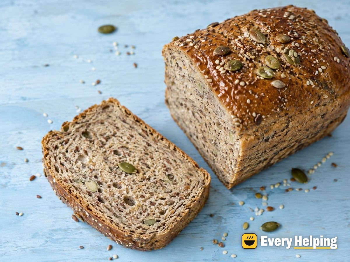Seeded Whole Wheat Sandwich Loaf with Egg-Wash Crust