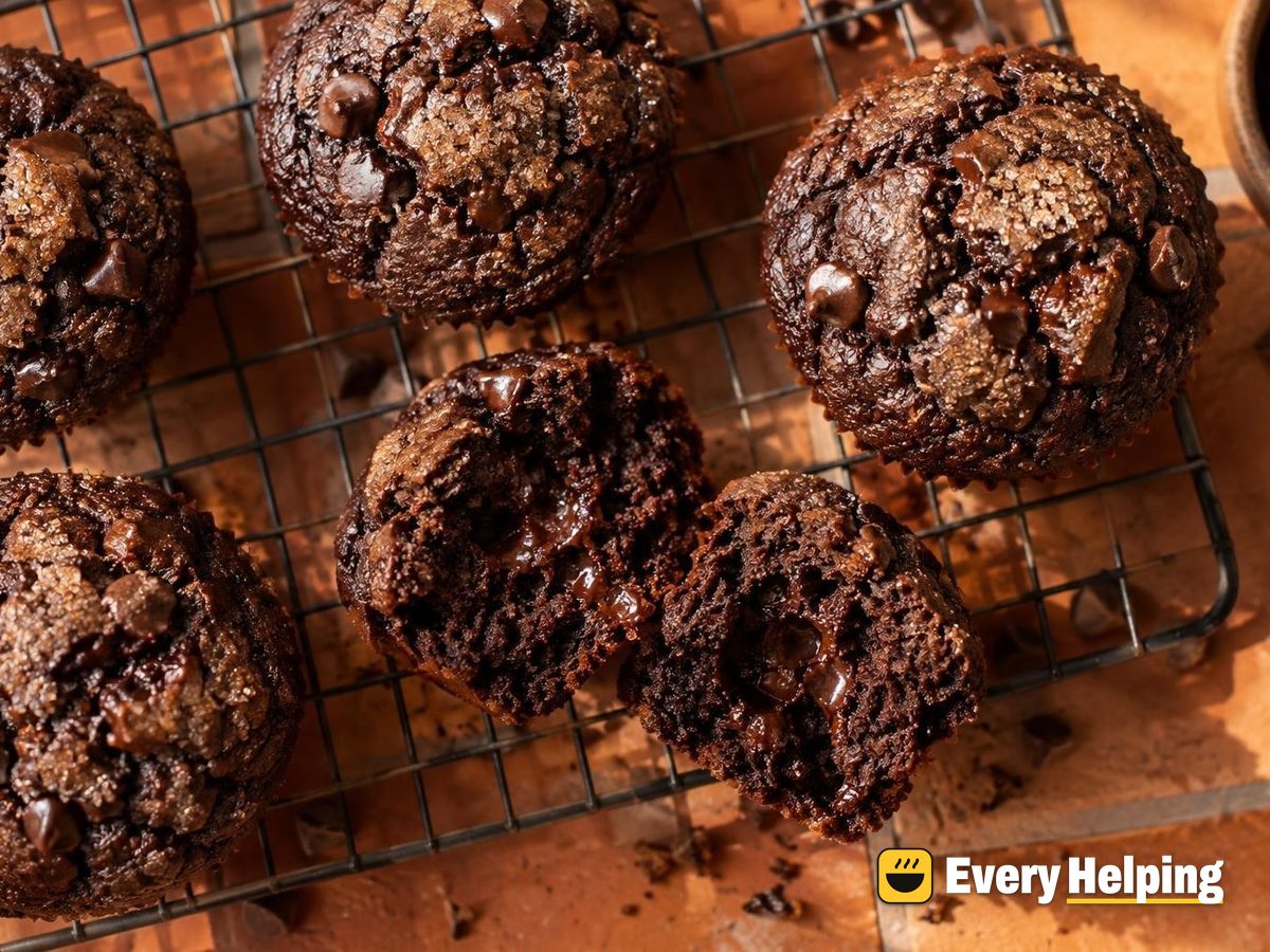 Mocha Double Chocolate Sour Cream Muffins