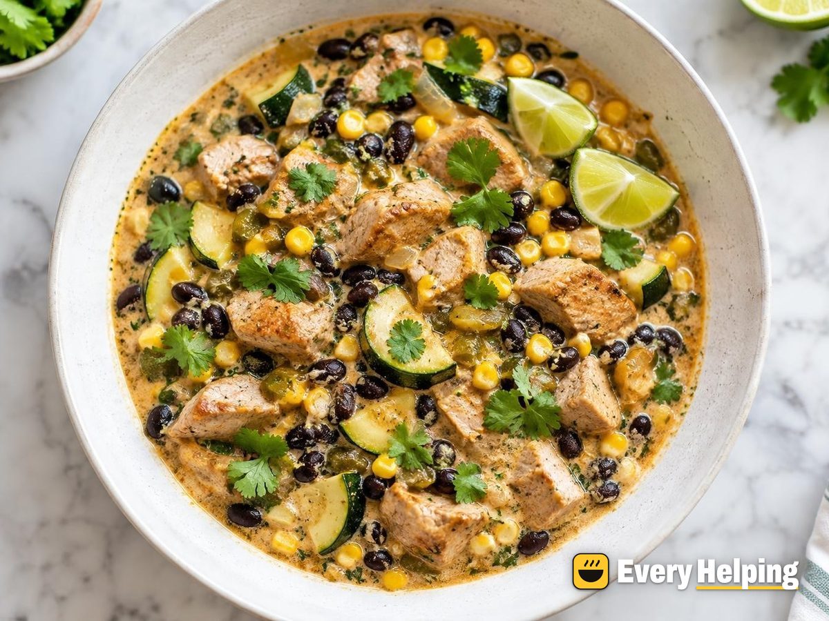 Coconut Green Chile Pork Tenderloin Stew