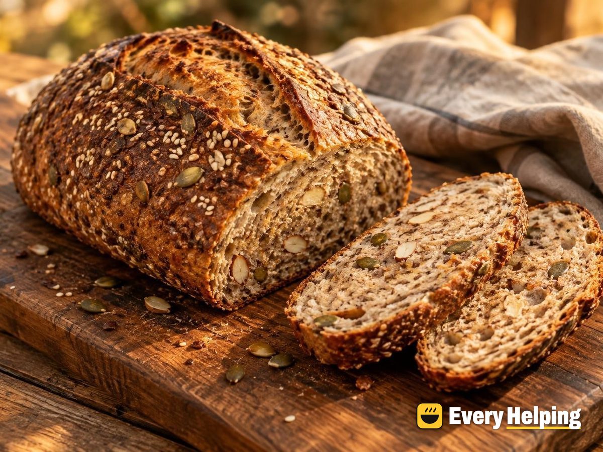 Toasted Almond Butter Seeded Sourdough Batard