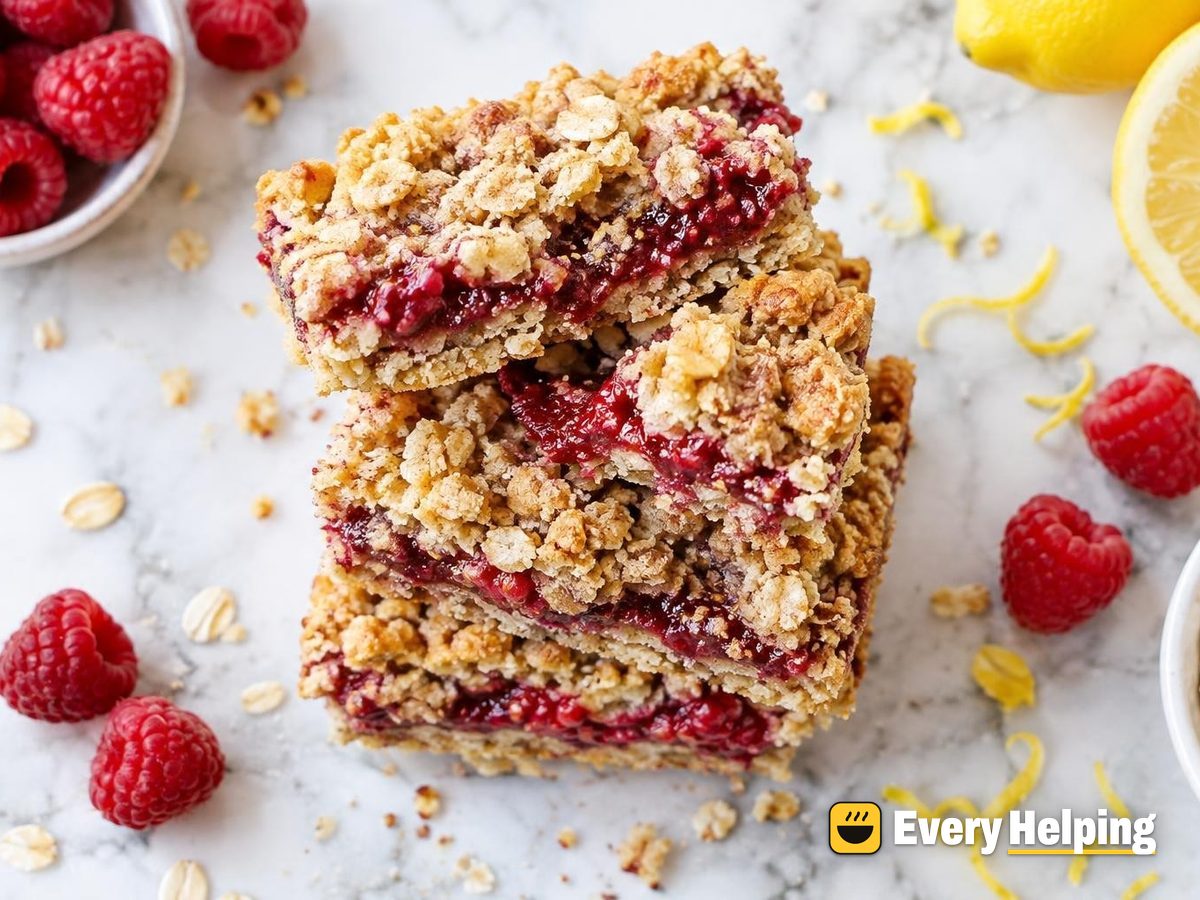 Raspberry Oat Crumble Bars