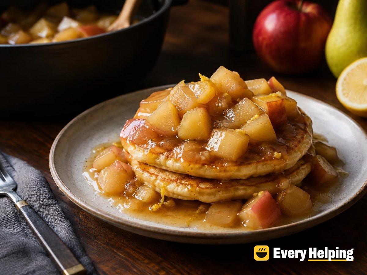 Apple-Pear Lemon Zest Compote for Pancakes