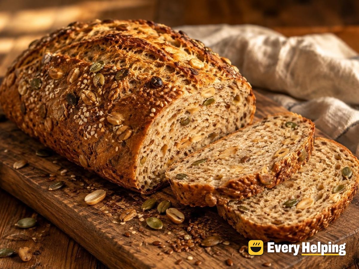 Soft Peanut Butter Seeded Spelt Sourdough Batard