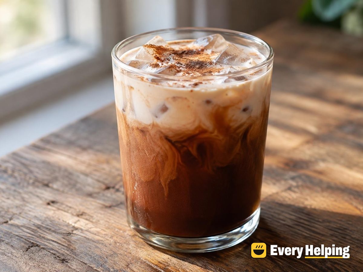 Iced Mocha Americano with Cardamom Date Syrup