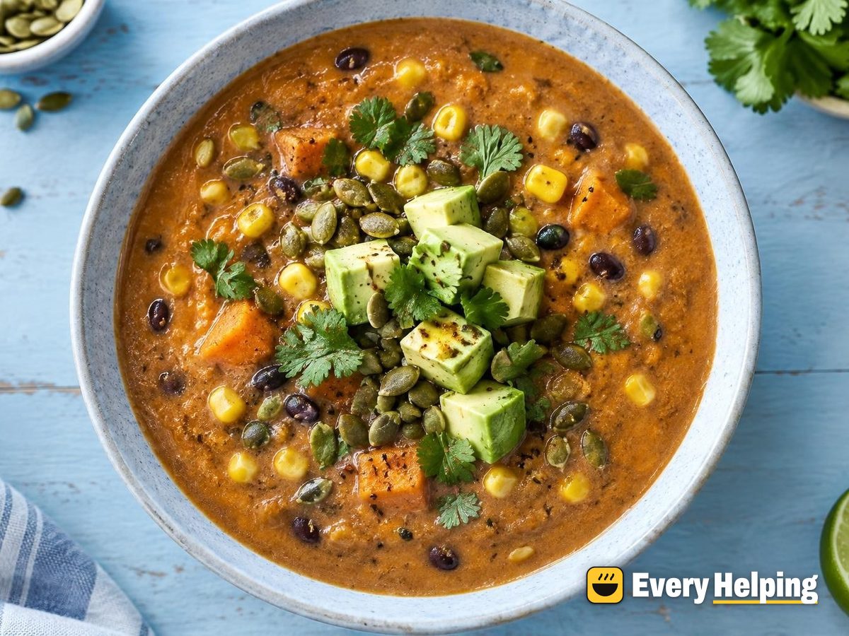 Creamy Coconut Black Bean and Sweet Potato Soup