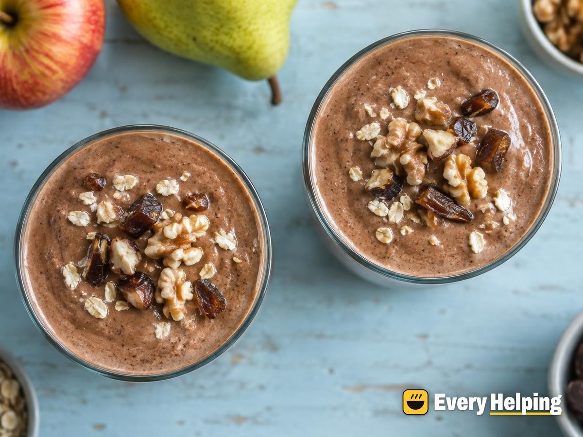 Chocolate Apple Pear Walnut Smoothie