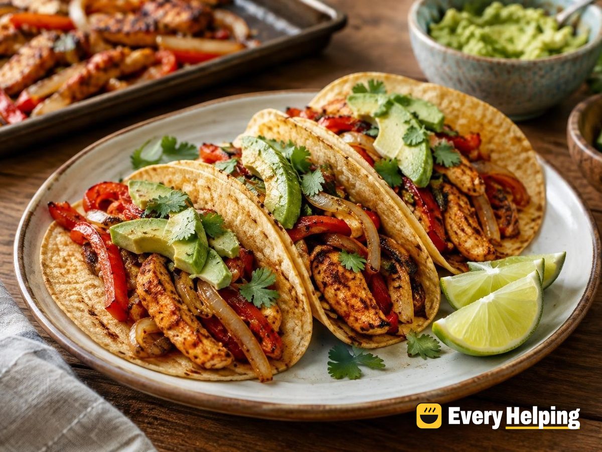 Sheet-Pan Chicken Fajita Tacos