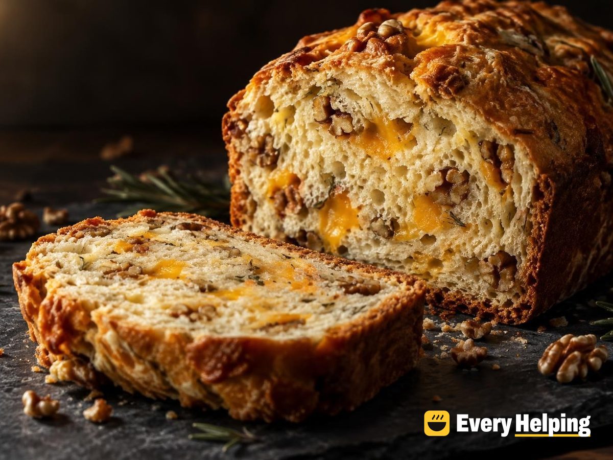 Cheddar Walnut Rosemary Milk Loaf