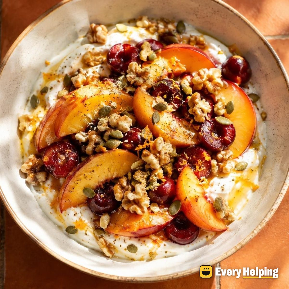 Cardamom Orange Peach Yogurt Parfait