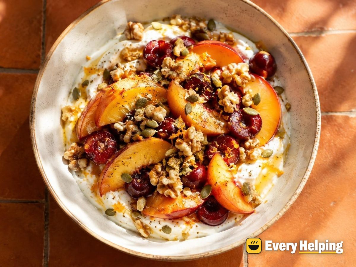 Cardamom Orange Peach Yogurt Parfait