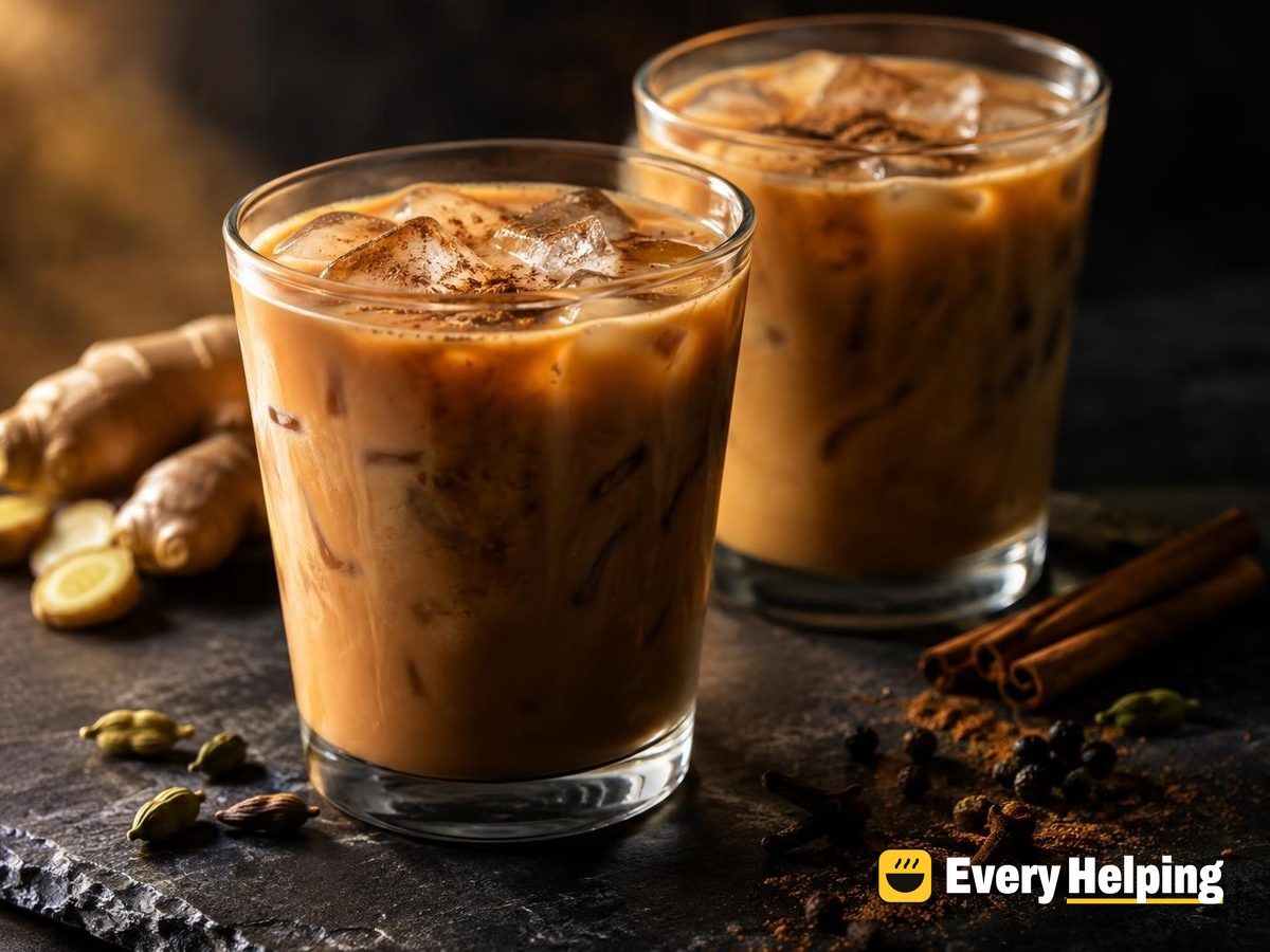 Iced Maple Masala Chai with Almond Milk