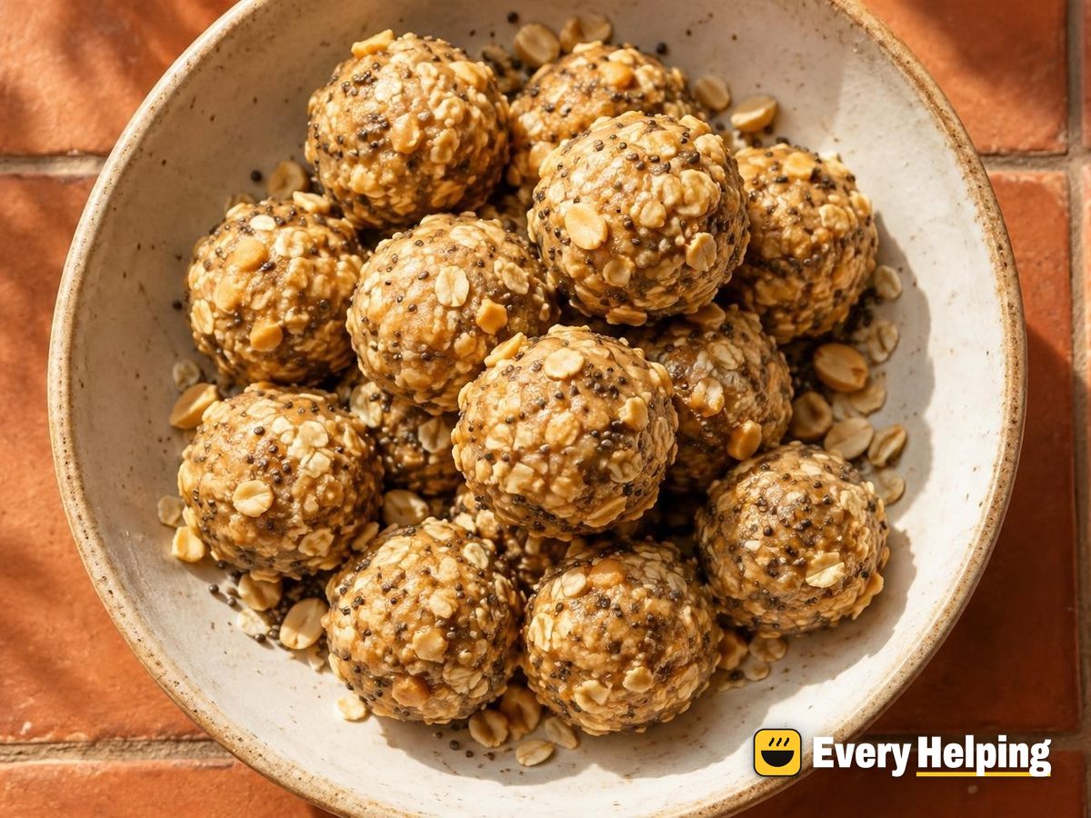 Vanilla Peanut Butter Chia Oat Bites