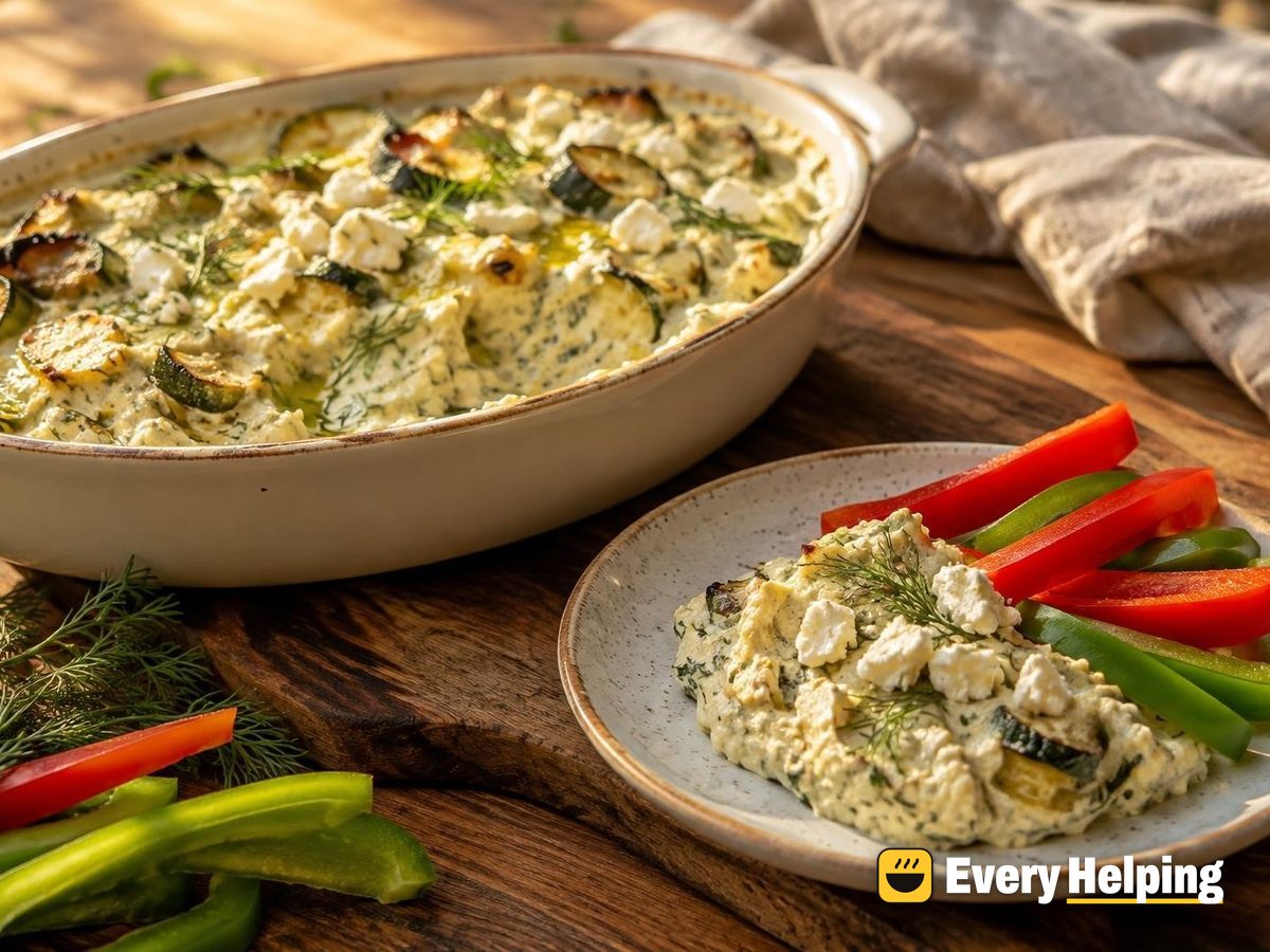 Lemony Roasted Zucchini Feta Spread