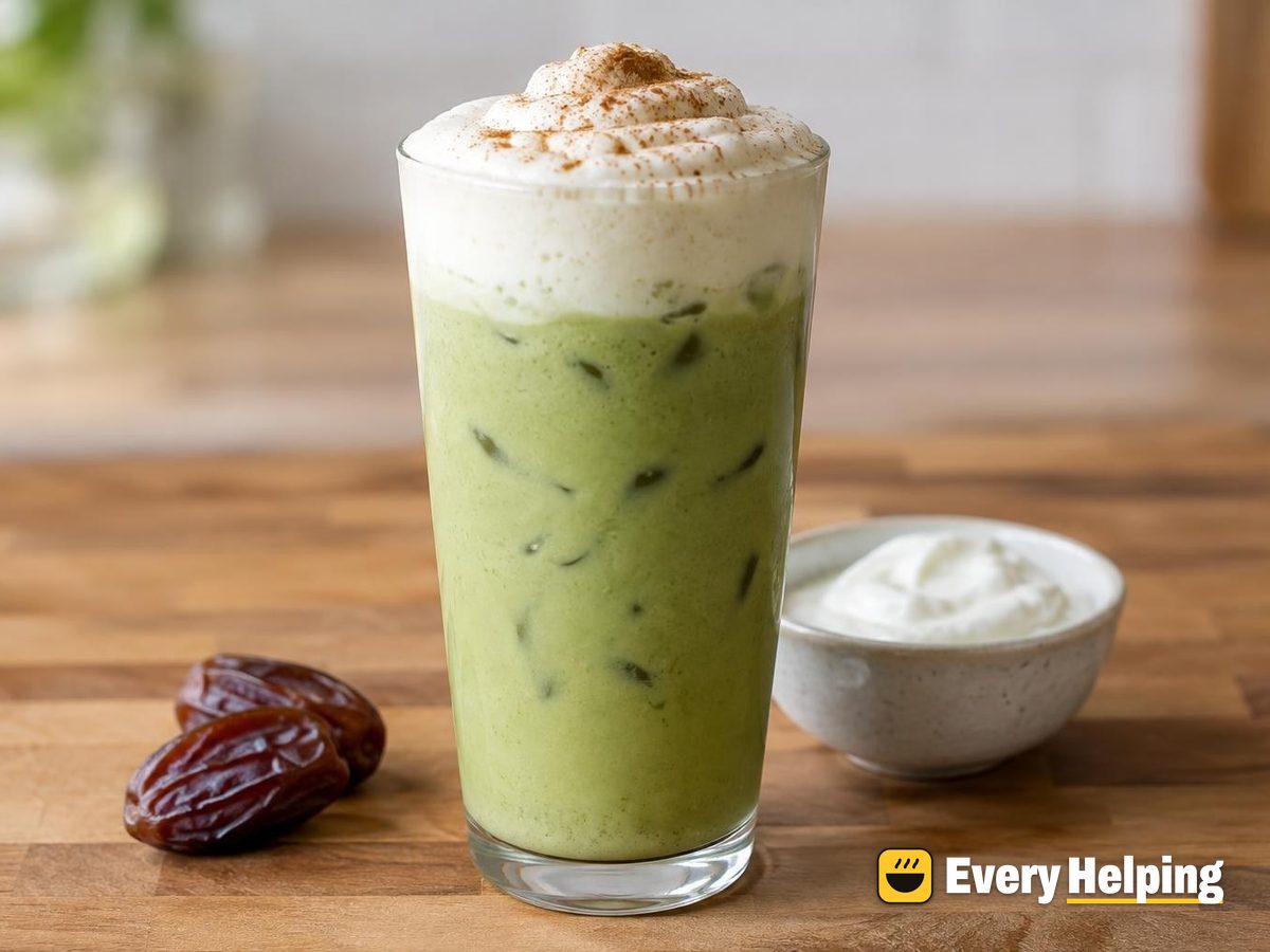 Iced Green Tea Latte with Yogurt Cold Foam