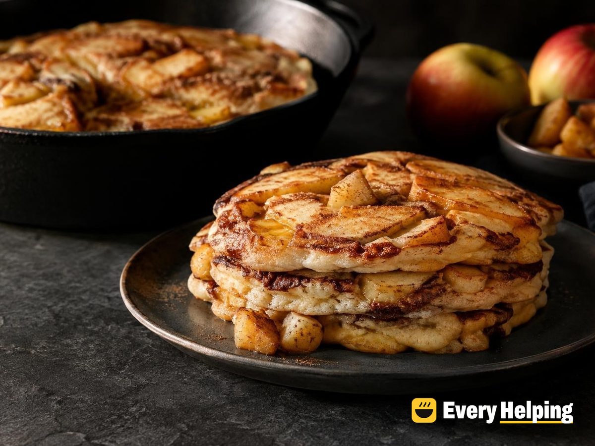Fluffy Cinnamon Apple Pancakes
