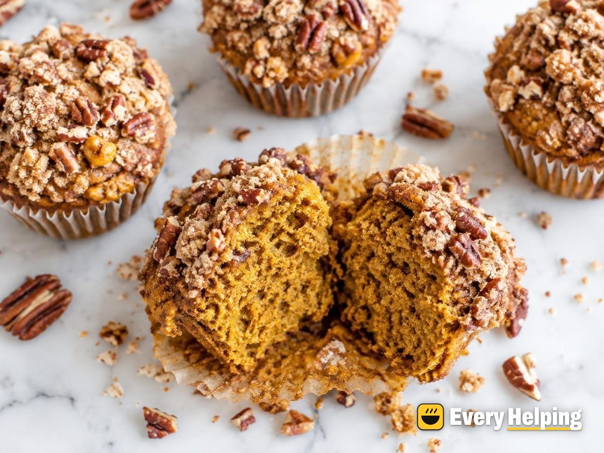 Pumpkin Streusel Cupcakes with Pecan Crumb