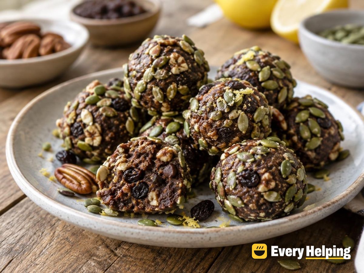 Chocolate Raisin Pecan Tahini Bites