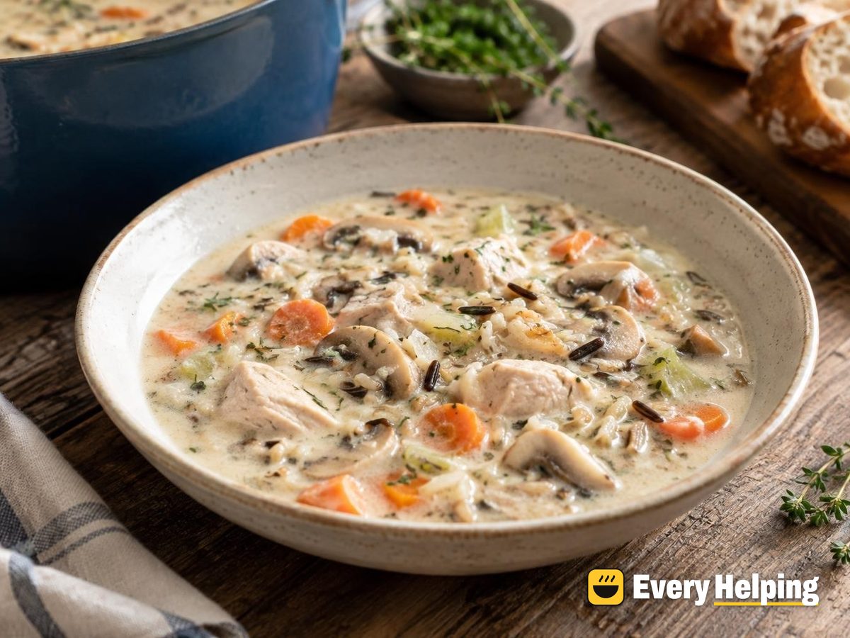Creamy Chicken, Wild-Style Rice and Vegetable Soup
