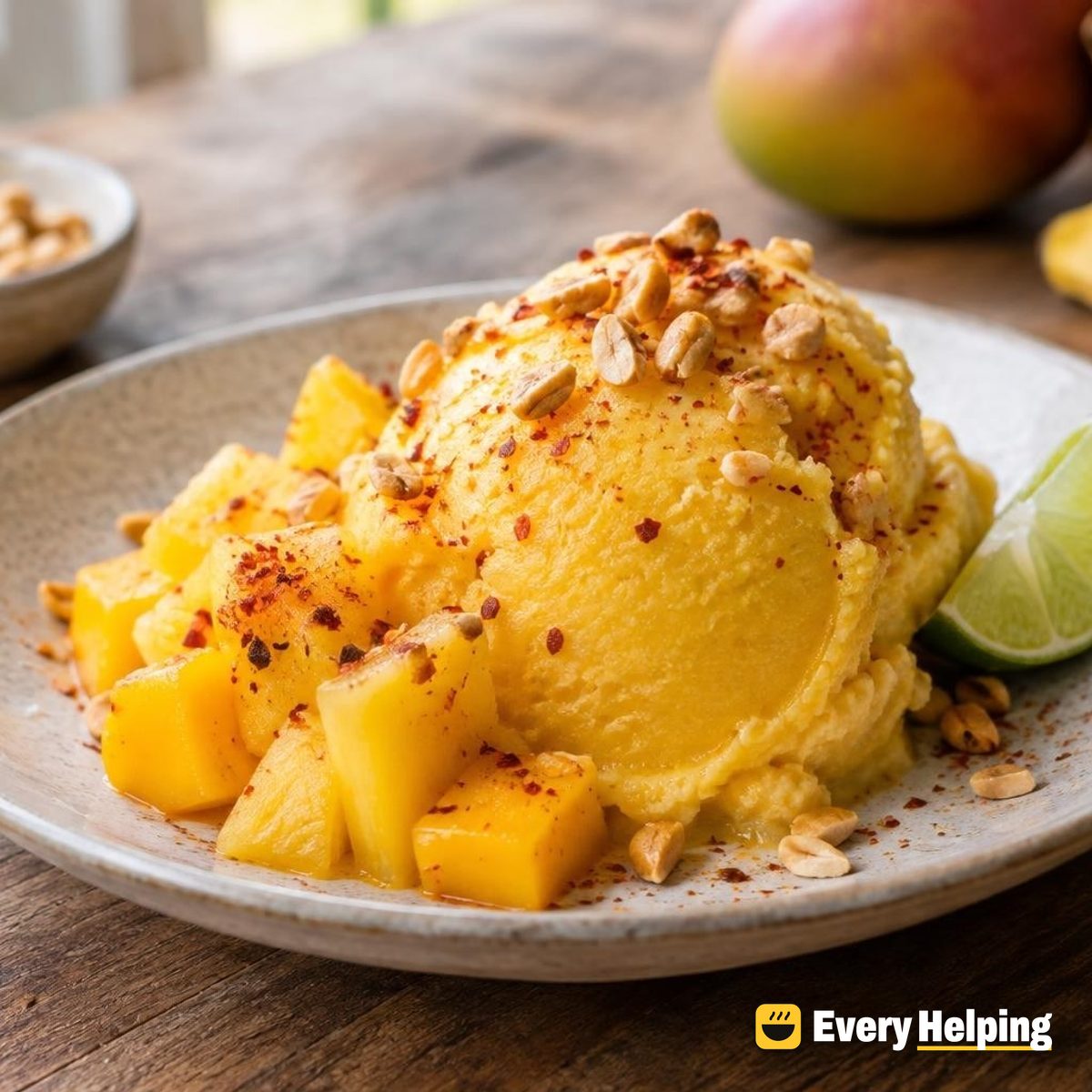 Mango Pineapple Banana Sorbet with Chili-Lime