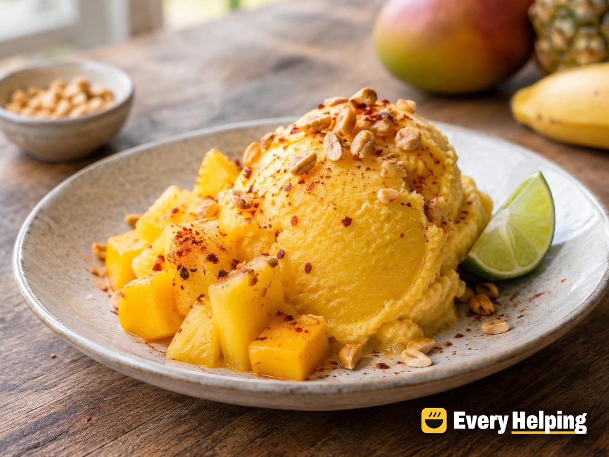 Mango Pineapple Banana Sorbet with Chili-Lime