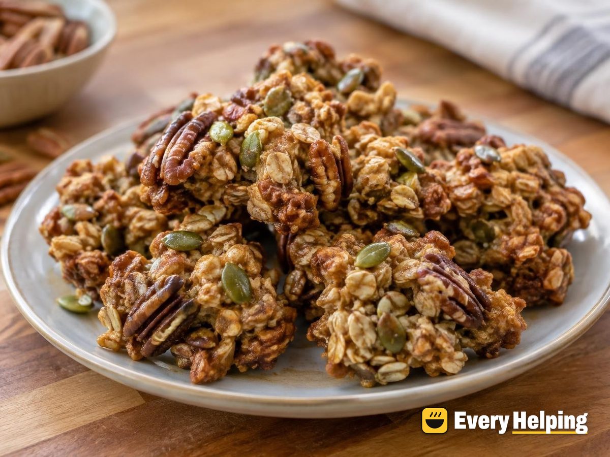 Peanut Butter Maple Pecan Cinnamon Clusters