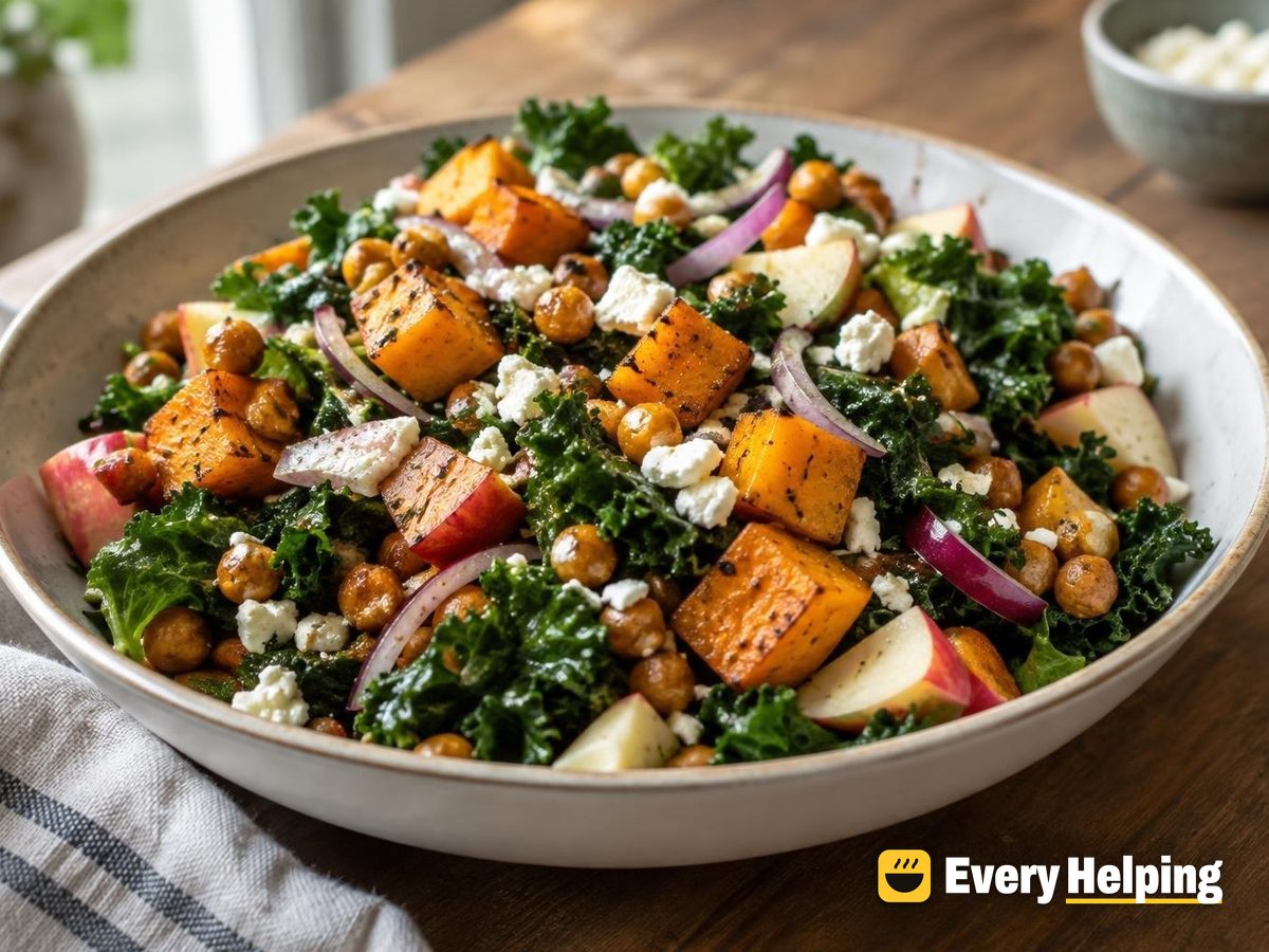 Roasted Butternut, Chickpea and Kale Salad