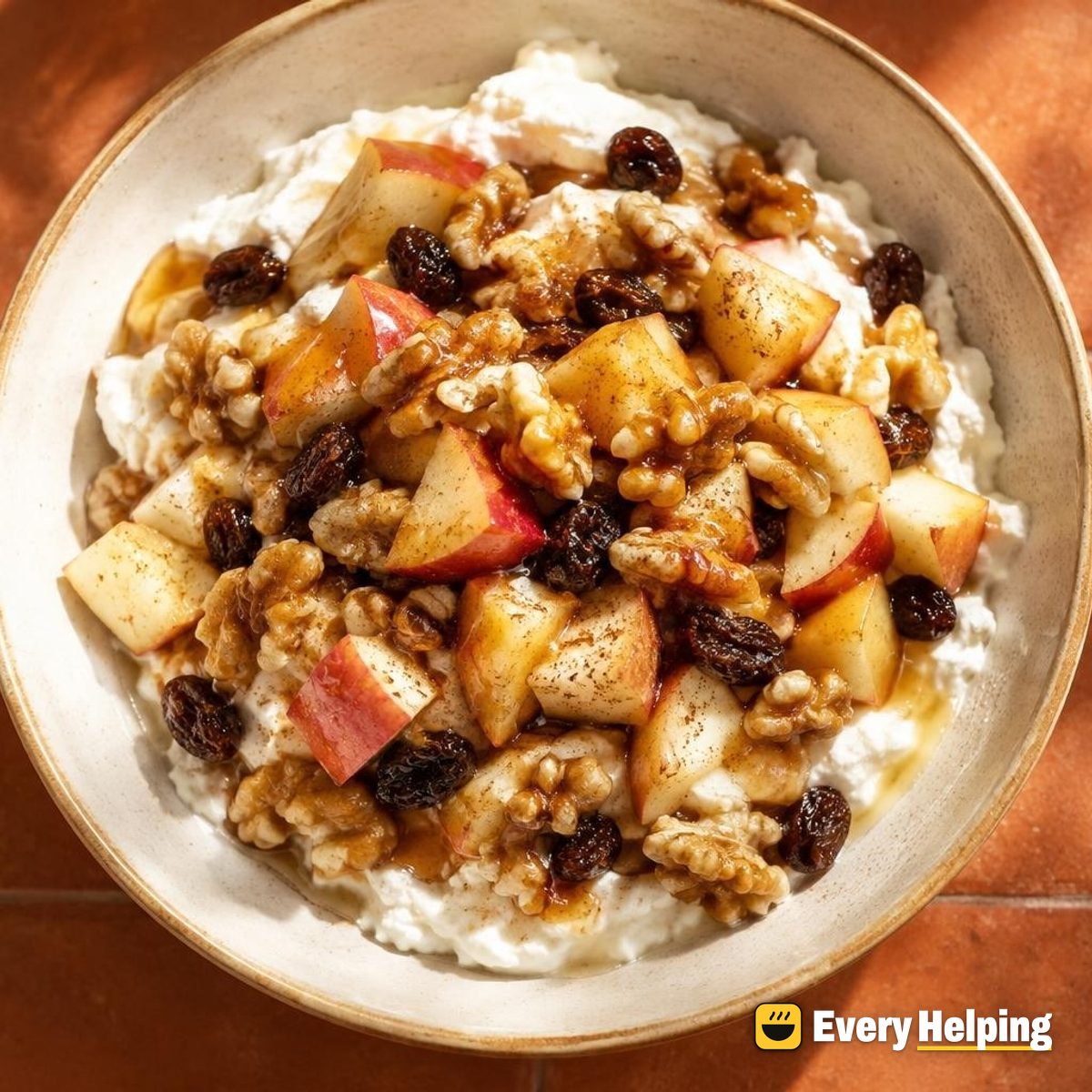 Whipped Cottage Cheese Apple Walnut Parfait