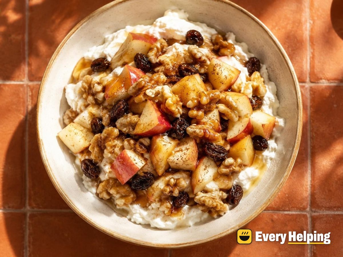Whipped Cottage Cheese Apple Walnut Parfait