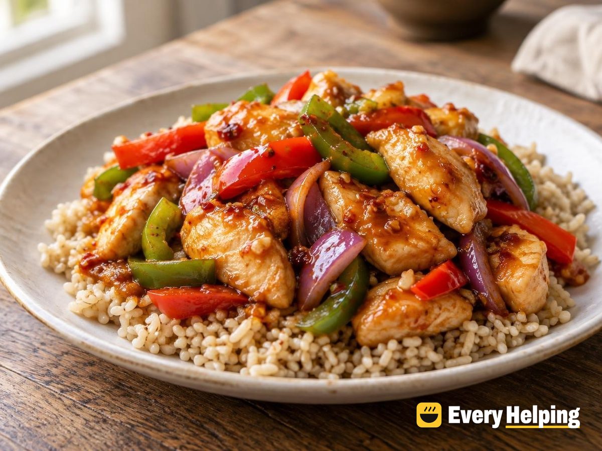 Chili Garlic Chicken Breast with Peppers