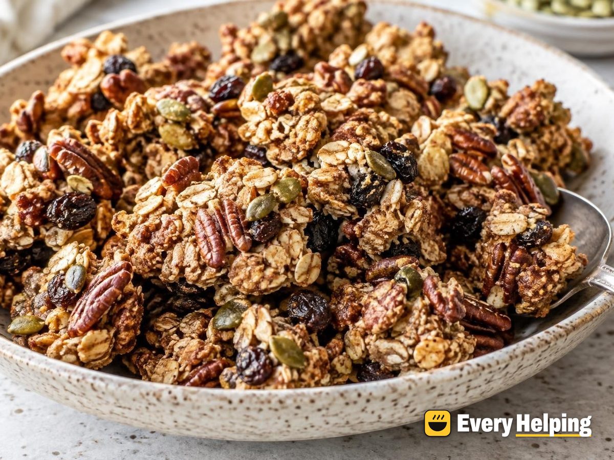 Almond Butter Pecan Cinnamon Raisin Clusters