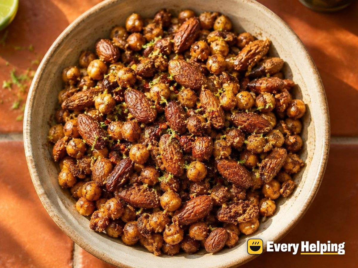 Cumin Lime Almond and Chickpea Crunch