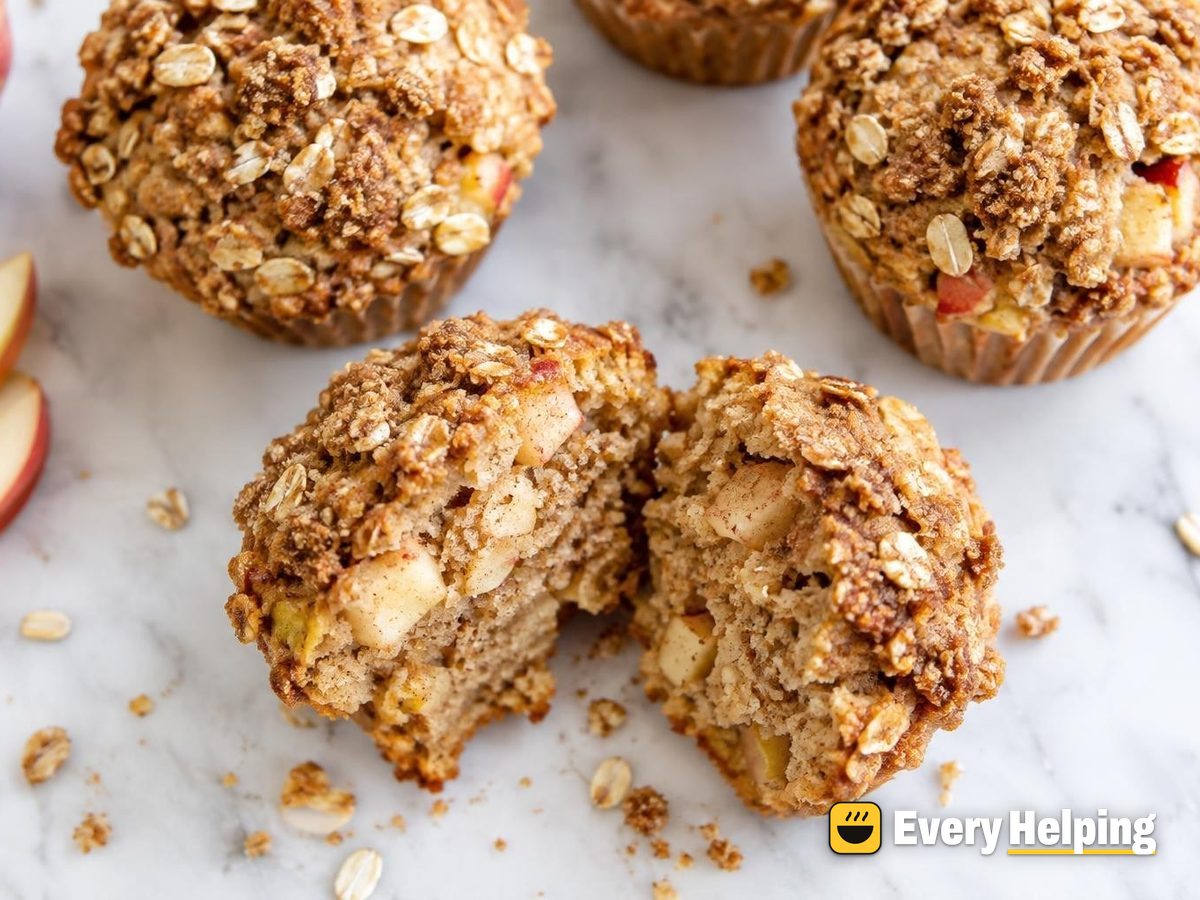 Apple Oat Streusel Muffins with Maple