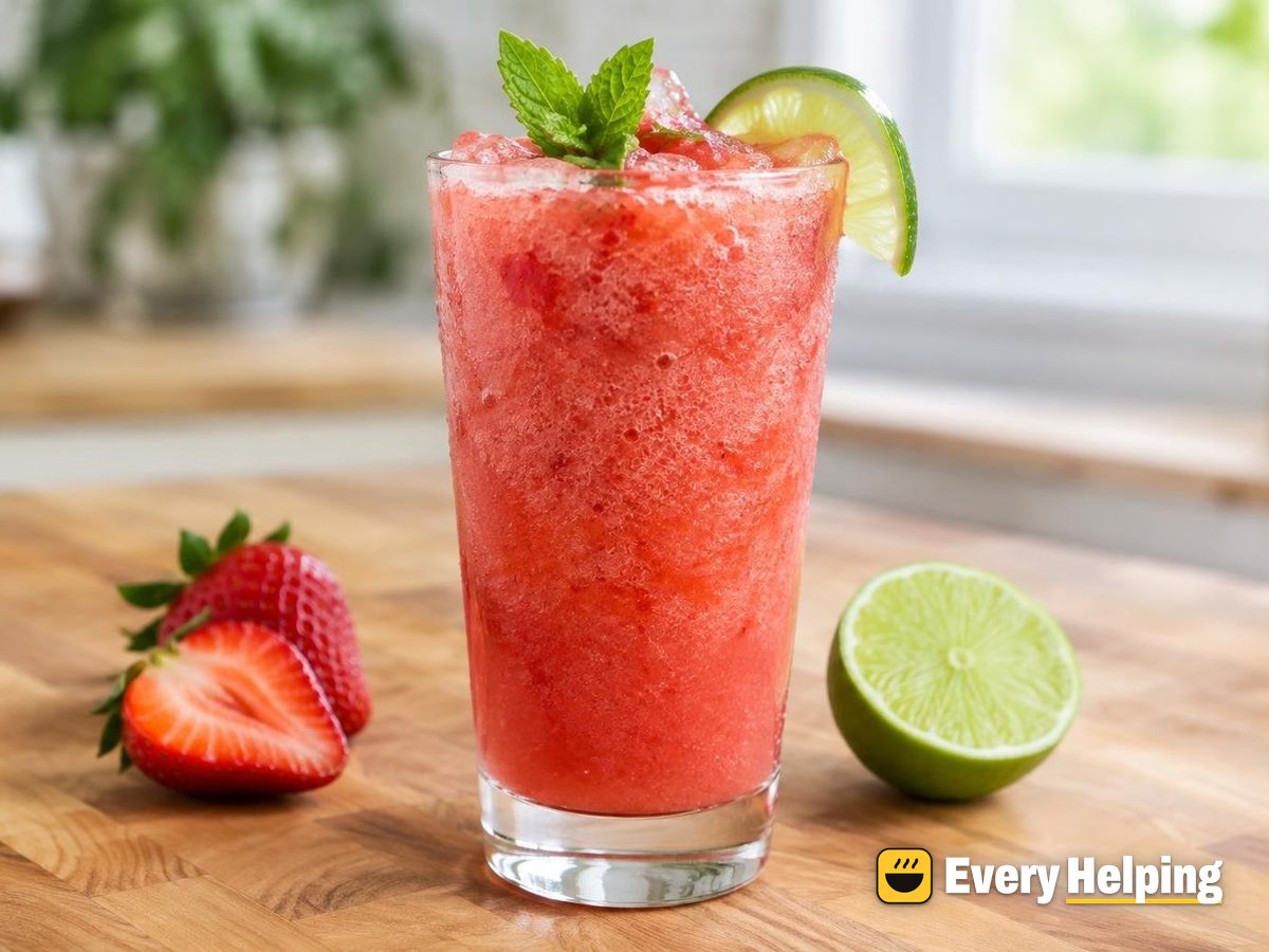 Strawberry Coconut Lime Sparkling Crush