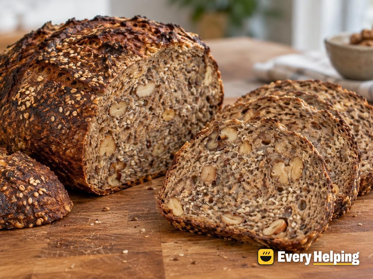 Honey Peanut Walnut Seeded Rye Sourdough