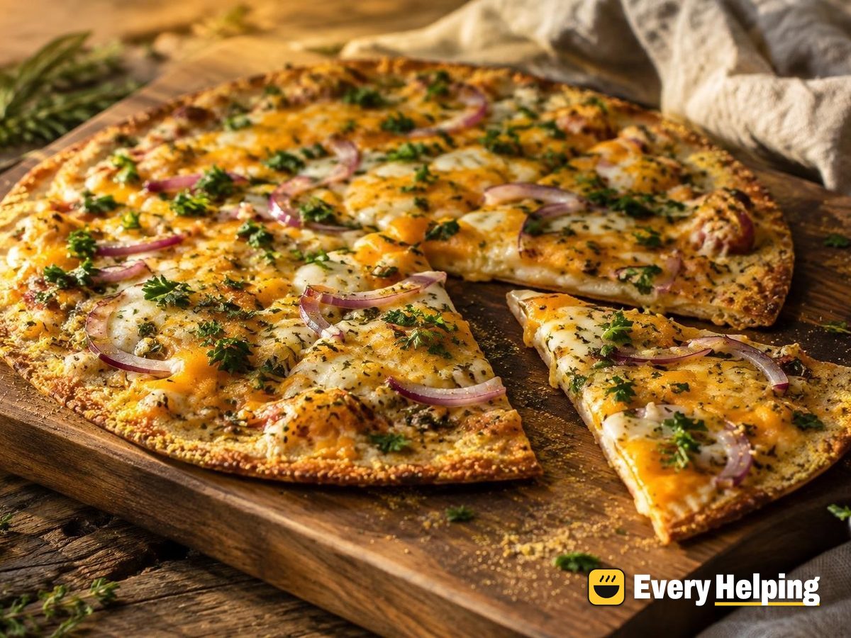 Rosemary-Thyme Garlic Oil Pizzas with Cheddar