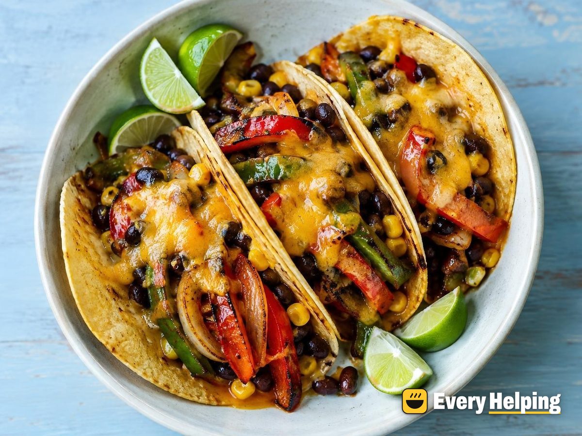 Lime Ginger Pepper Stir-Fry Tacos with Cheddar