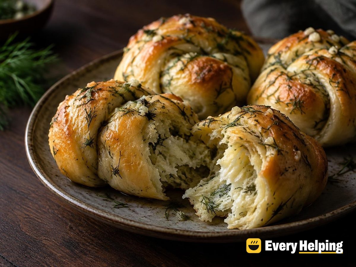Garlic Dill Potato Knot Rolls