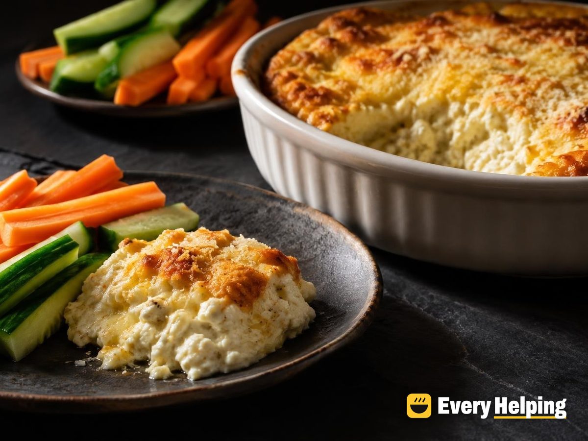 Warm Baked Ricotta Parmesan Dip