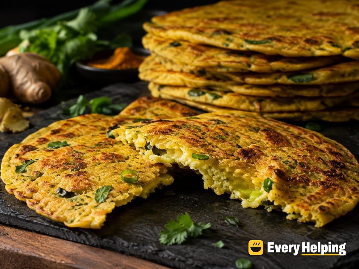 Golden Coconut-Ginger Tortillas with Scallion