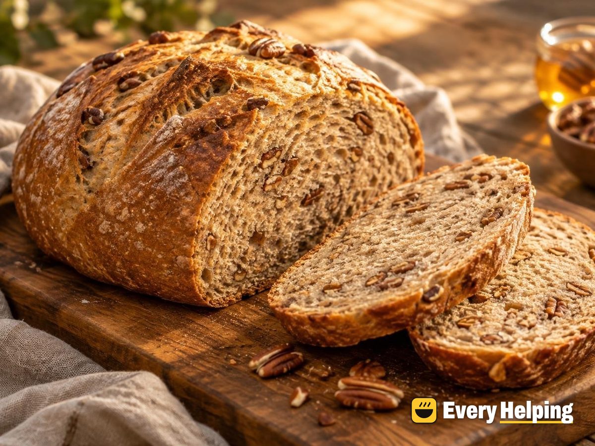 Soft Honey Pecan Whole Wheat Boule