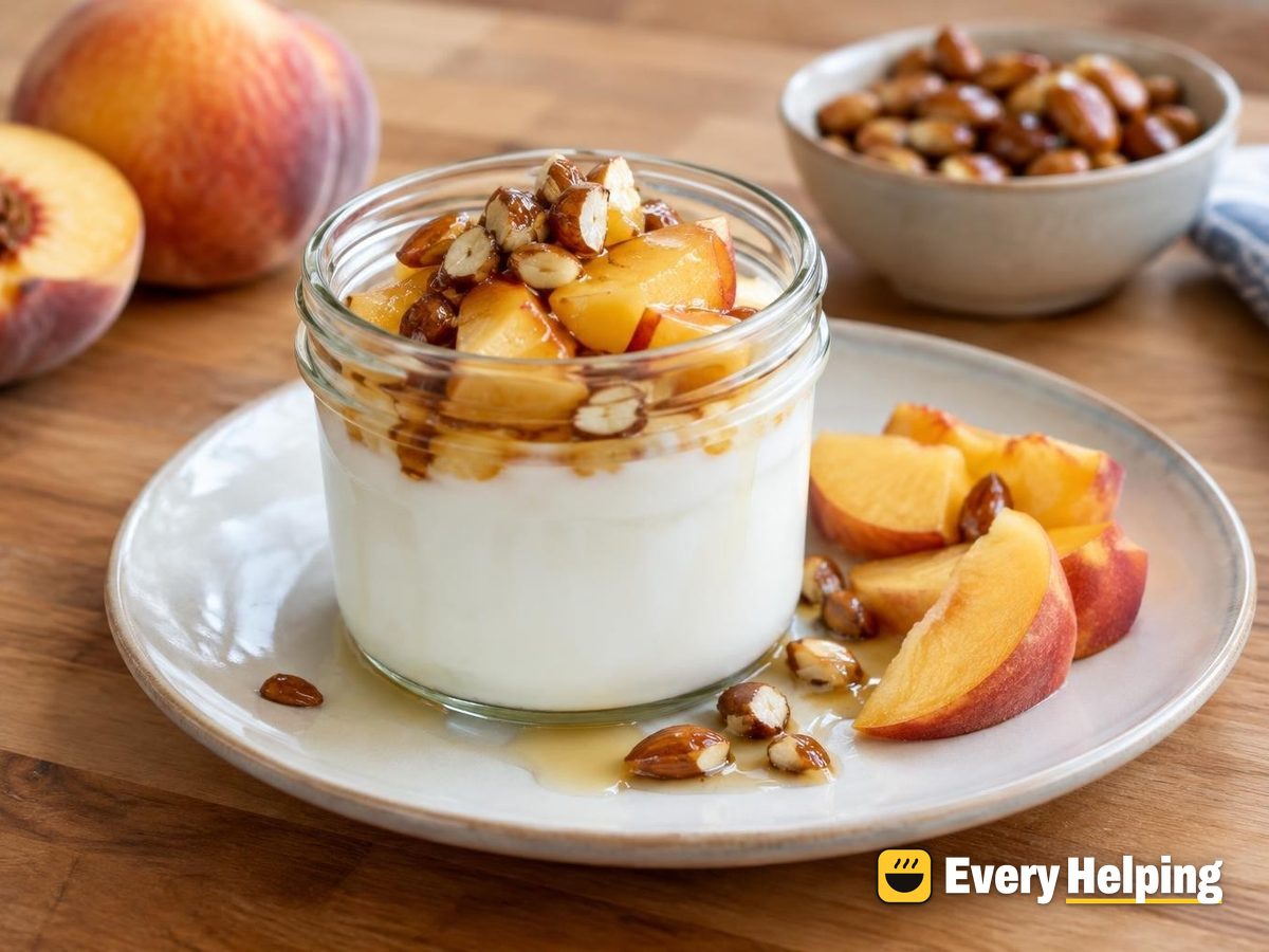 Jar-Set 2% Yogurt with Peaches and Honey Almonds