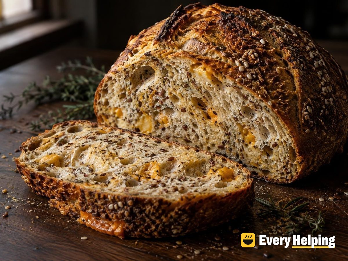 Rosemary Thyme Cheddar Seeded Sourdough Batard